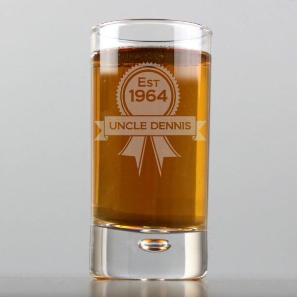 Personalised Established Rosette Bubble Shot Glass - Image 5