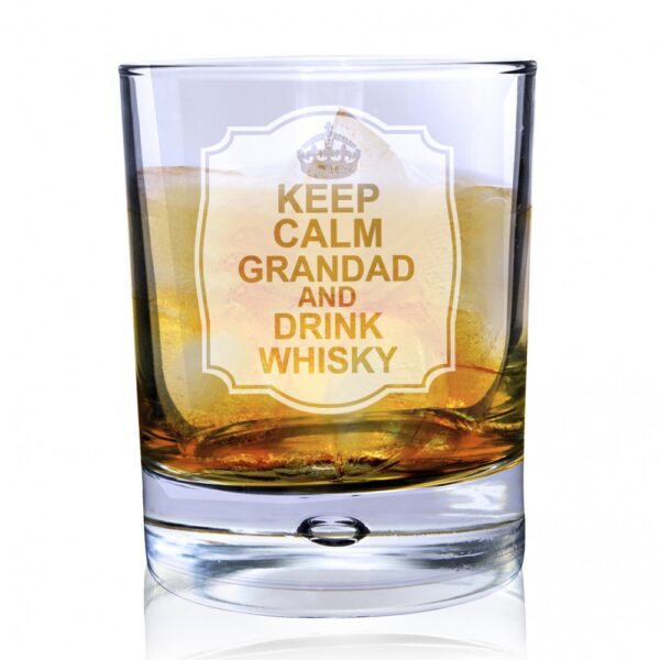 Personalised Keep Calm Tumbler Bubble Glass - Image 2