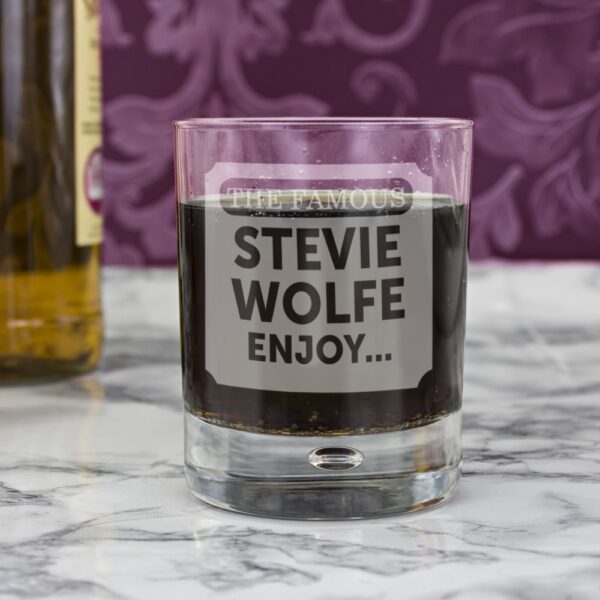 Personalised The Famous... Tumbler Bubble Glass - Image 2