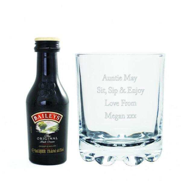 Personalised Tumbler & Baileys Miniature Set - Image 2