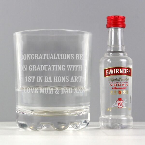 Personalised Tumbler and Smirnoff Vodka Miniature Set - Image 12