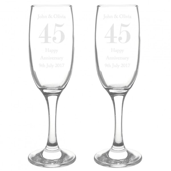 Personalised Anniversary Pair of Flutes with Gift Box - Image 2