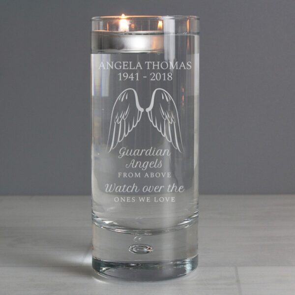 Personalised Guardian Angel Wings Floating Candle Holder - Image 3