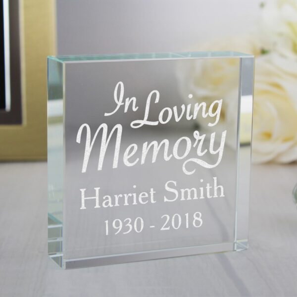 Personalised ""In Loving Memory""  Large Crystal Token