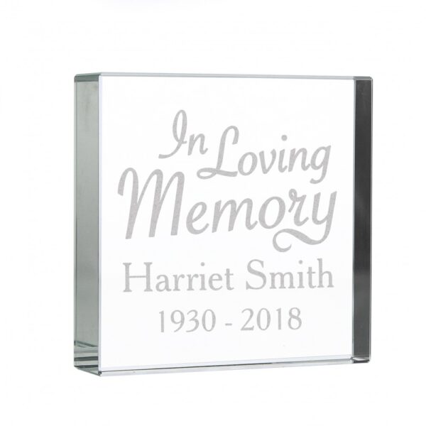 Personalised ""In Loving Memory""  Large Crystal Token - Image 2