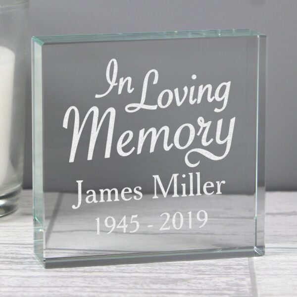 Personalised ""In Loving Memory""  Large Crystal Token - Image 3