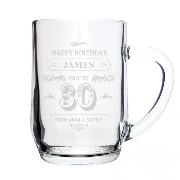 Personalised Birthday Vintage Typography Tankard - Image 2