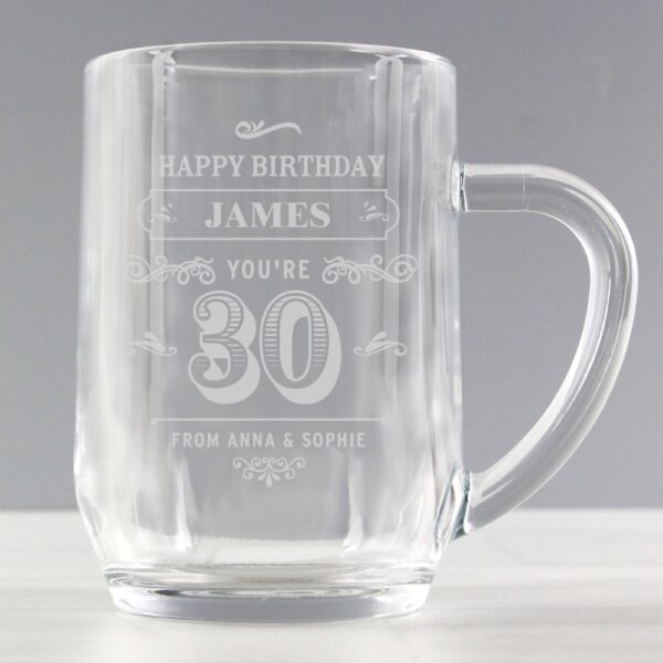 Personalised Birthday Vintage Typography Tankard - Image 3