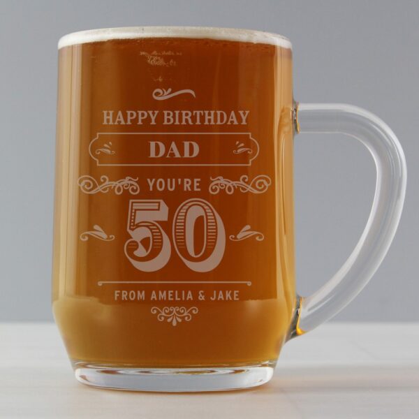 Personalised Birthday Vintage Typography Tankard - Image 5