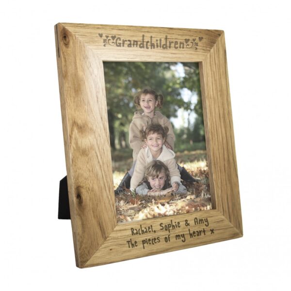 Personalised Grandchildren 7x5 Wooden Photo Frame