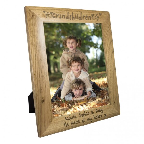 Personalised Grandchildren 10x8 Wooden Photo Frame - Image 2