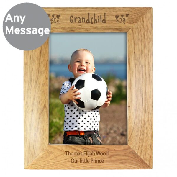 Personalised Grandchild 7x5 Wooden Photo Frame - Image 5