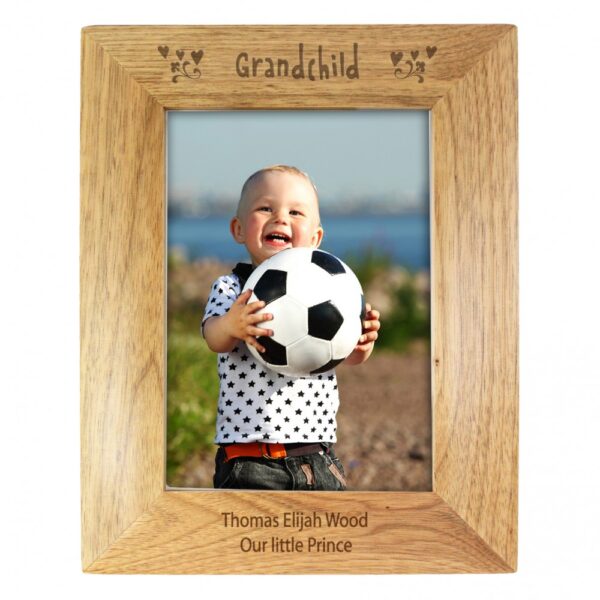 Personalised Grandchild 7x5 Wooden Photo Frame - Image 6