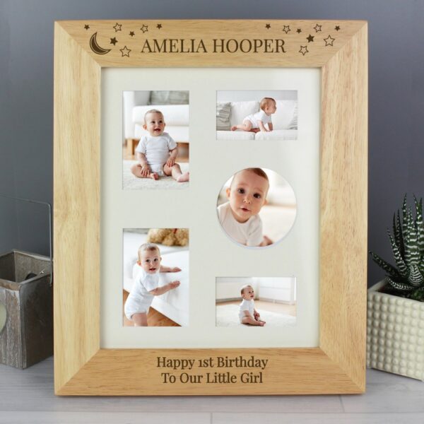 Personalised Little Stars 10x8 Wooden Photo Frame - Image 4