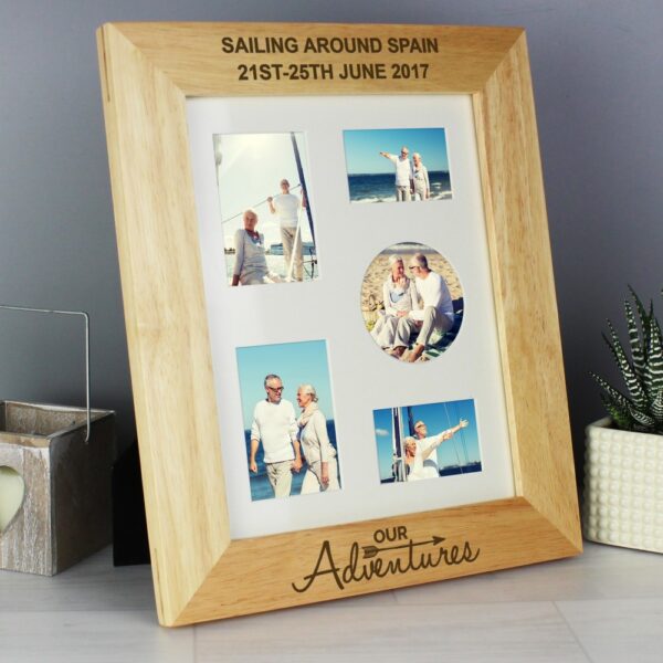 Personalised Our Adventures 10 x8 Wooden Photo Frame - Image 6
