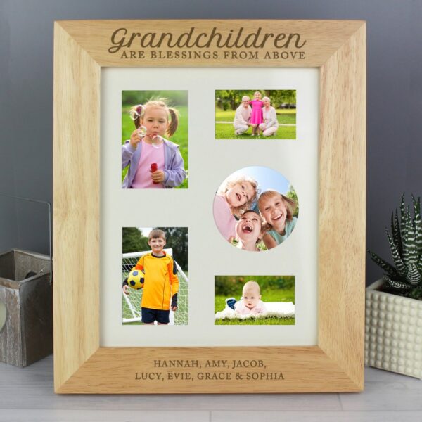 Personalised 'Grandchildren are a Blessing' 10x8 Wooden Photo Frame - Image 3