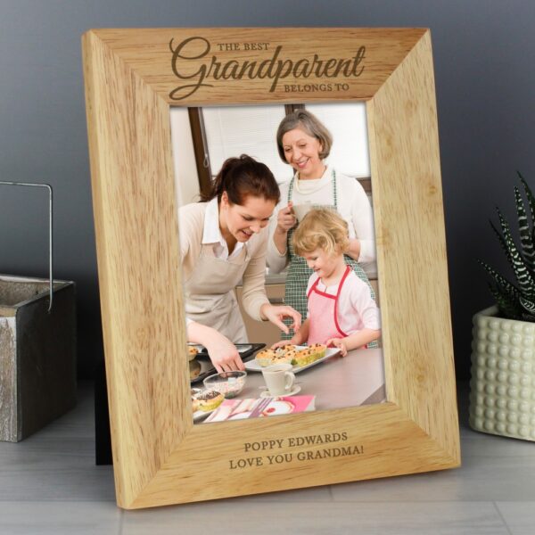 Personalised 'The Best Grandparent' 7x5 Wooden Photo Frame - Image 5