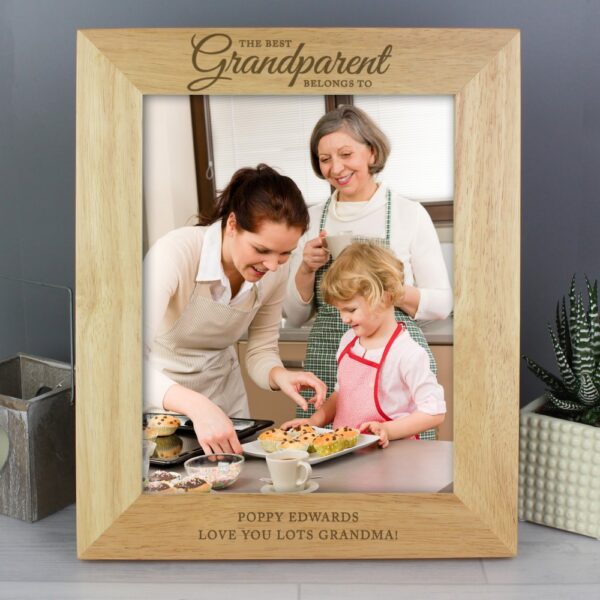 Personalised 'The Best Grandparent' 10x8 Wooden Photo Frame - Image 5