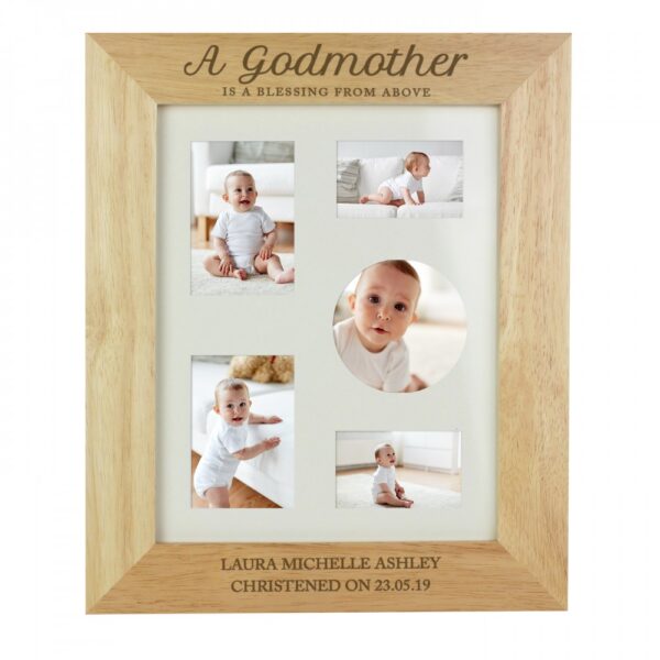 Personalised Godmother 10x8 Wooden Photo Frame - Image 2