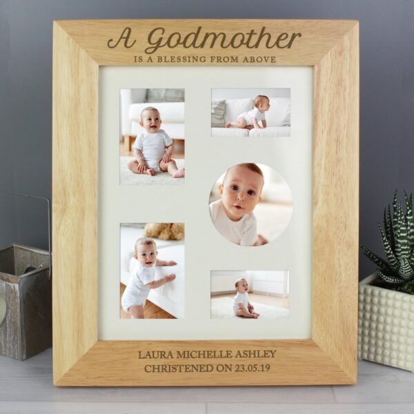 Personalised Godmother 10x8 Wooden Photo Frame - Image 3