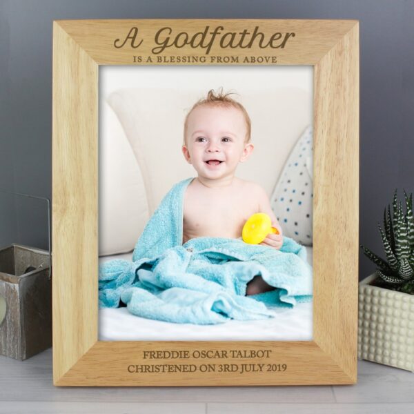 Personalised Godfather 10x8 Wooden Photo Frame