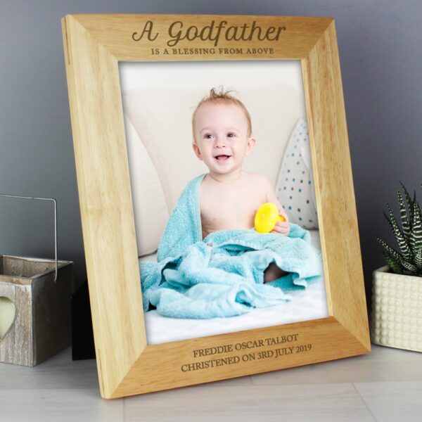 Personalised Godfather 10x8 Wooden Photo Frame - Image 3
