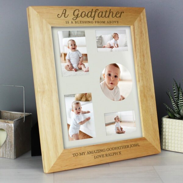 Personalised Godfather 10x8 Wooden Photo Frame - Image 4