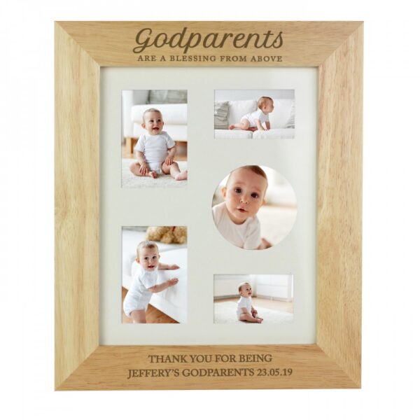 Personalised Godparents 10x8 Wooden Photo Frame - Image 2
