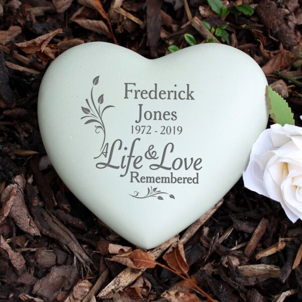Personalised Life & Love Heart Memorial - Image 3