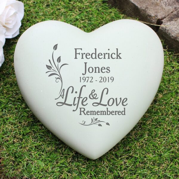 Personalised Life & Love Heart Memorial - Image 5