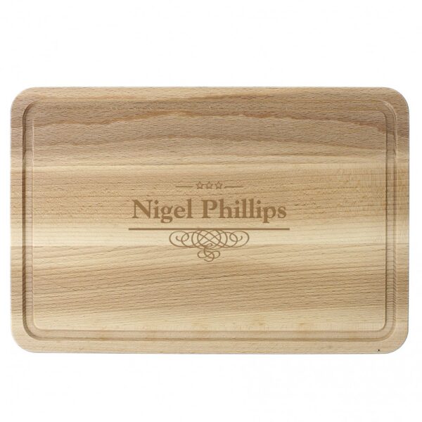 Personalised Decorative Swirl Large Chopping Board - Image 2