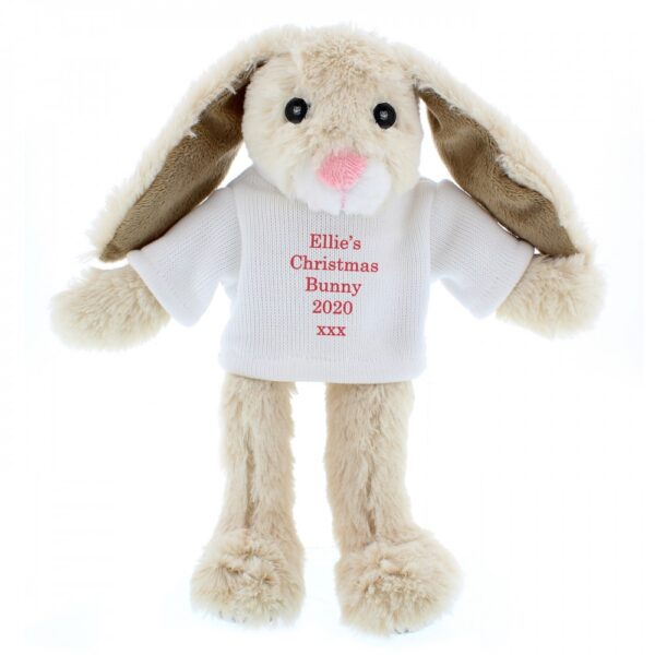 Personalised Christmas Bunny Rabbit - Red - Image 2