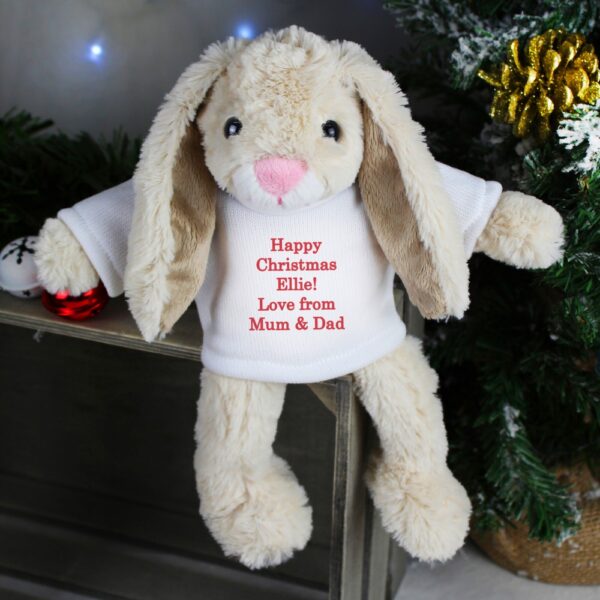 Personalised Christmas Bunny Rabbit - Red - Image 4