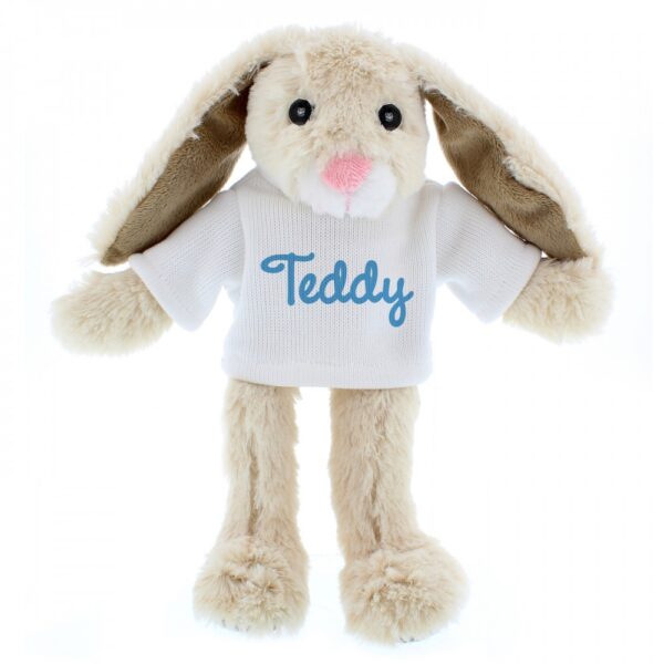 Personalised Name Only Bunny Rabbit - Blue - Image 2