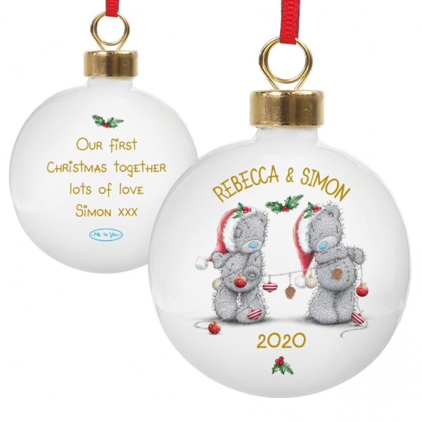 Personalised Me to You Christmas Couple's Bauble - Image 2