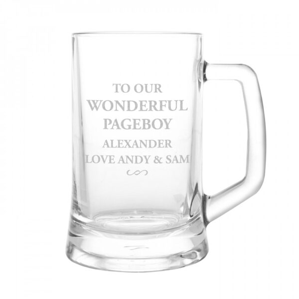Personalised Decorative Swirl Stern Half Pint Tankard - Image 3