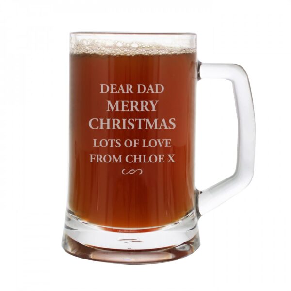 Personalised Decorative Swirl Stern Half Pint Tankard - Image 4