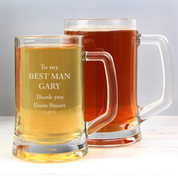 Personalised Decorative Swirl Stern Half Pint Tankard - Image 6