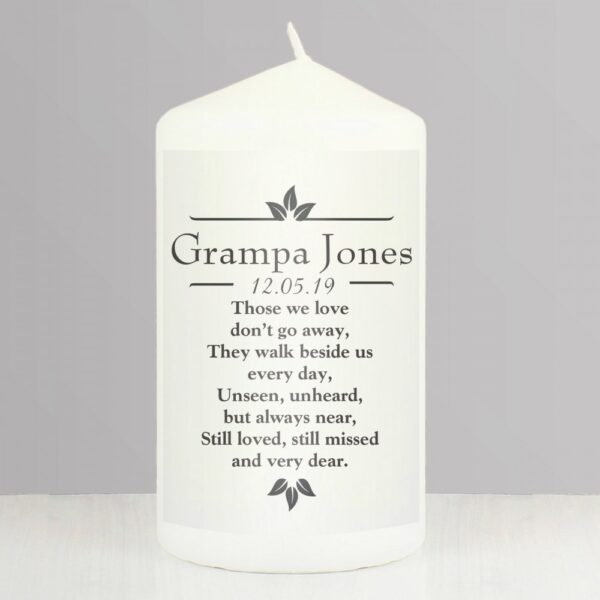 Personalised Sentiments 'Those We Love' Pillar Candle - Image 6