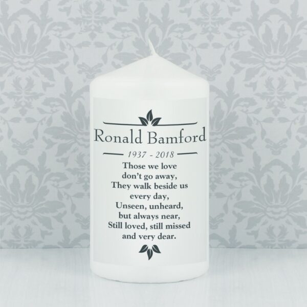 Personalised Sentiments 'Those We Love' Pillar Candle - Image 7