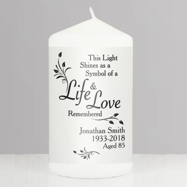 Personalised Life & Love Candle