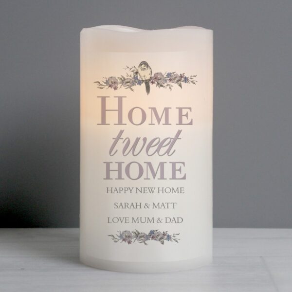 Personalised Home tweet Home LED Candle - Image 3