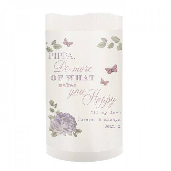 Personalised Secret Garden LED Candle - Image 2