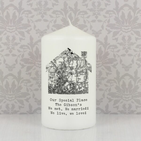 Personalised 1805 - 1874 Old Series Map Home Candle - Image 2