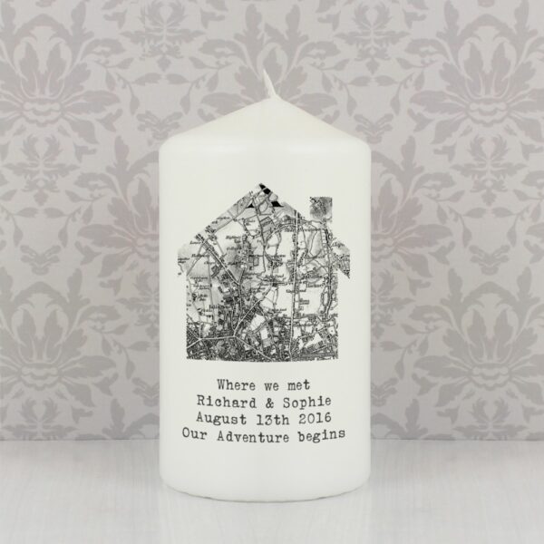 Personalised 1805 - 1874 Old Series Map Home Candle - Image 4