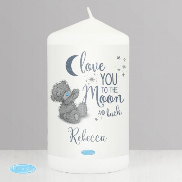 Personalised Me to You 'Love You to the Moon and Back' Pillar Candle - Image 3