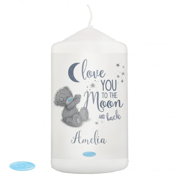 Personalised Me to You 'Love You to the Moon and Back' Pillar Candle - Image 4
