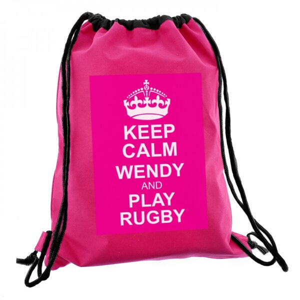 Personalised Pink Keep Calm Swim & Kit Bag - Image 2