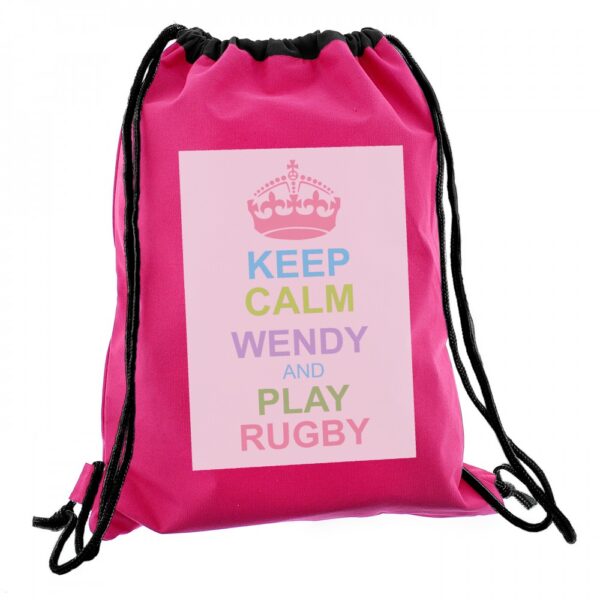 Personalised Pastel Keep Calm Swim & Kit Bag - Image 2