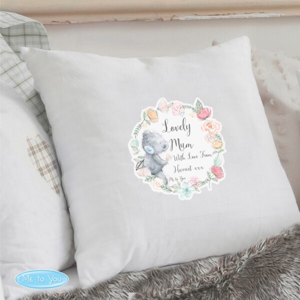 Personalised Me to You Floral Cream Cushion Cover